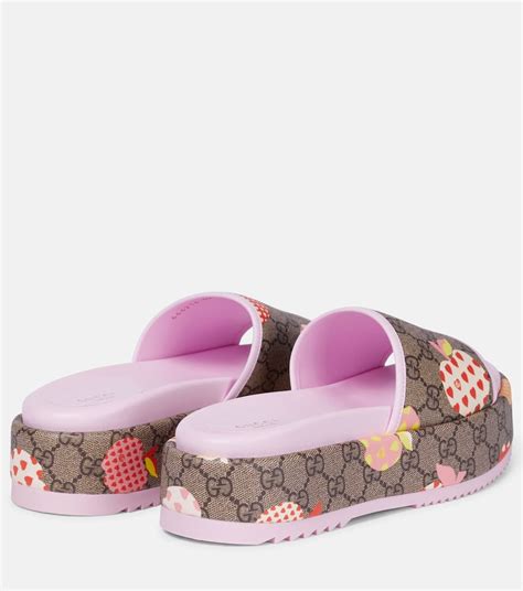 gucci apple platform slides